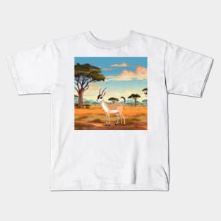 Springbok Against The Backdrop of The Savanna Kids T-Shirt